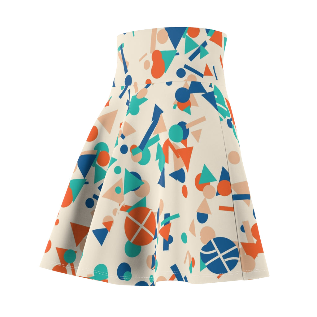 Basketball Papaya Splash Confetti Pop Women's Athletic Skater Skirt