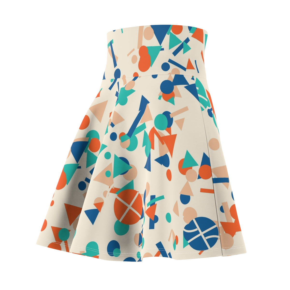 Basketball Papaya Splash Confetti Pop Women's Athletic Skater Skirt