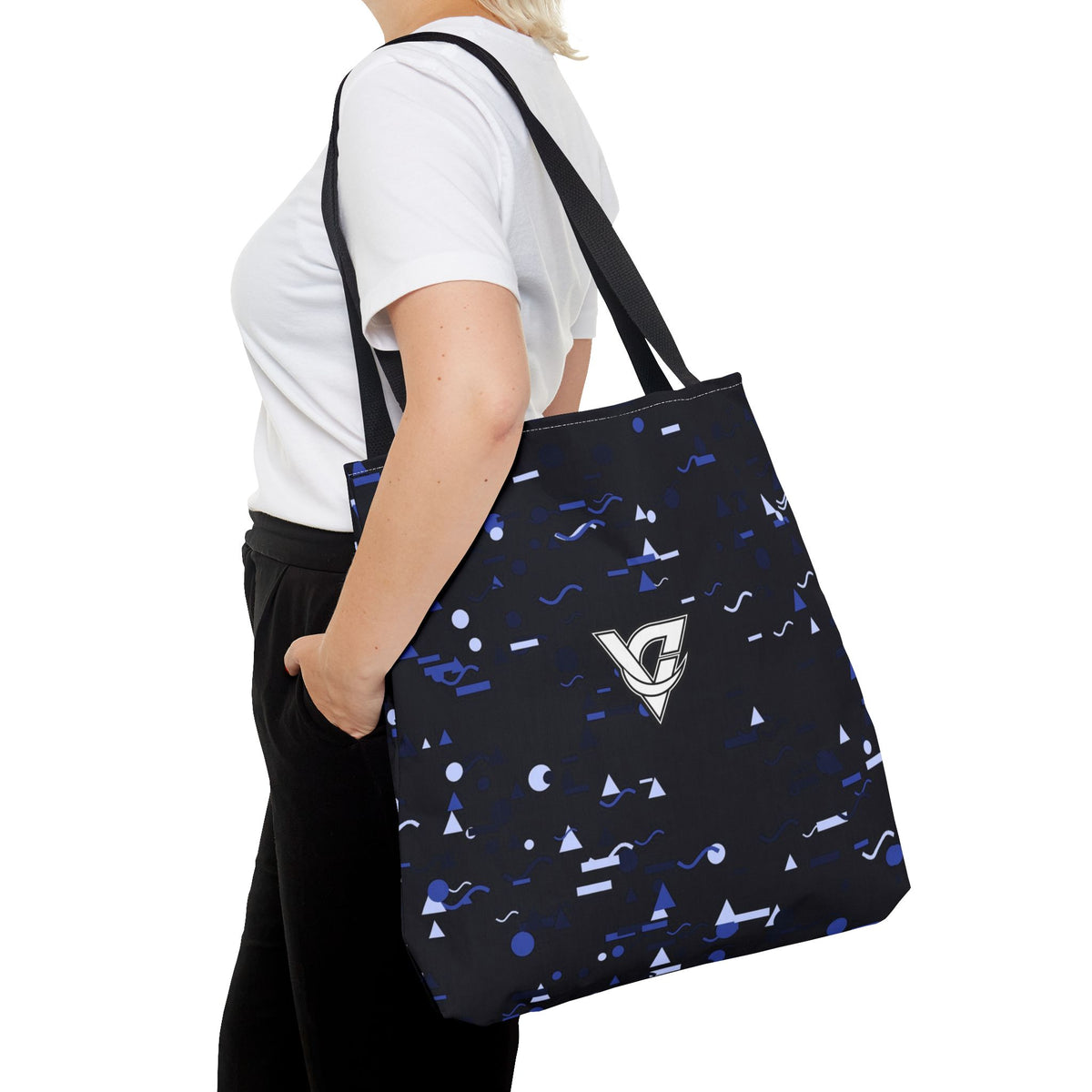 Midnight Confetti Tote Bag — All-Over Print Gym & Everyday Tote