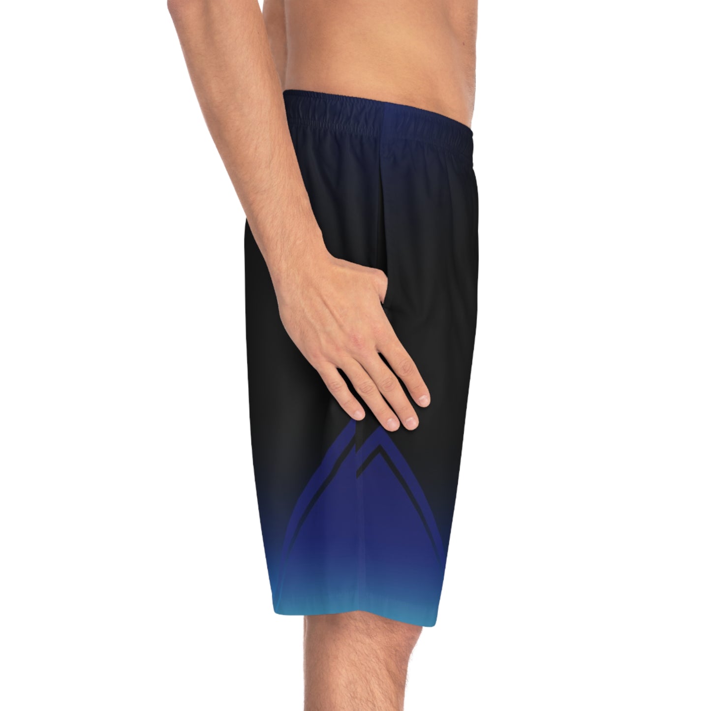 Men's Athletic Board Shorts – Retro Gradient Lightning Graphic