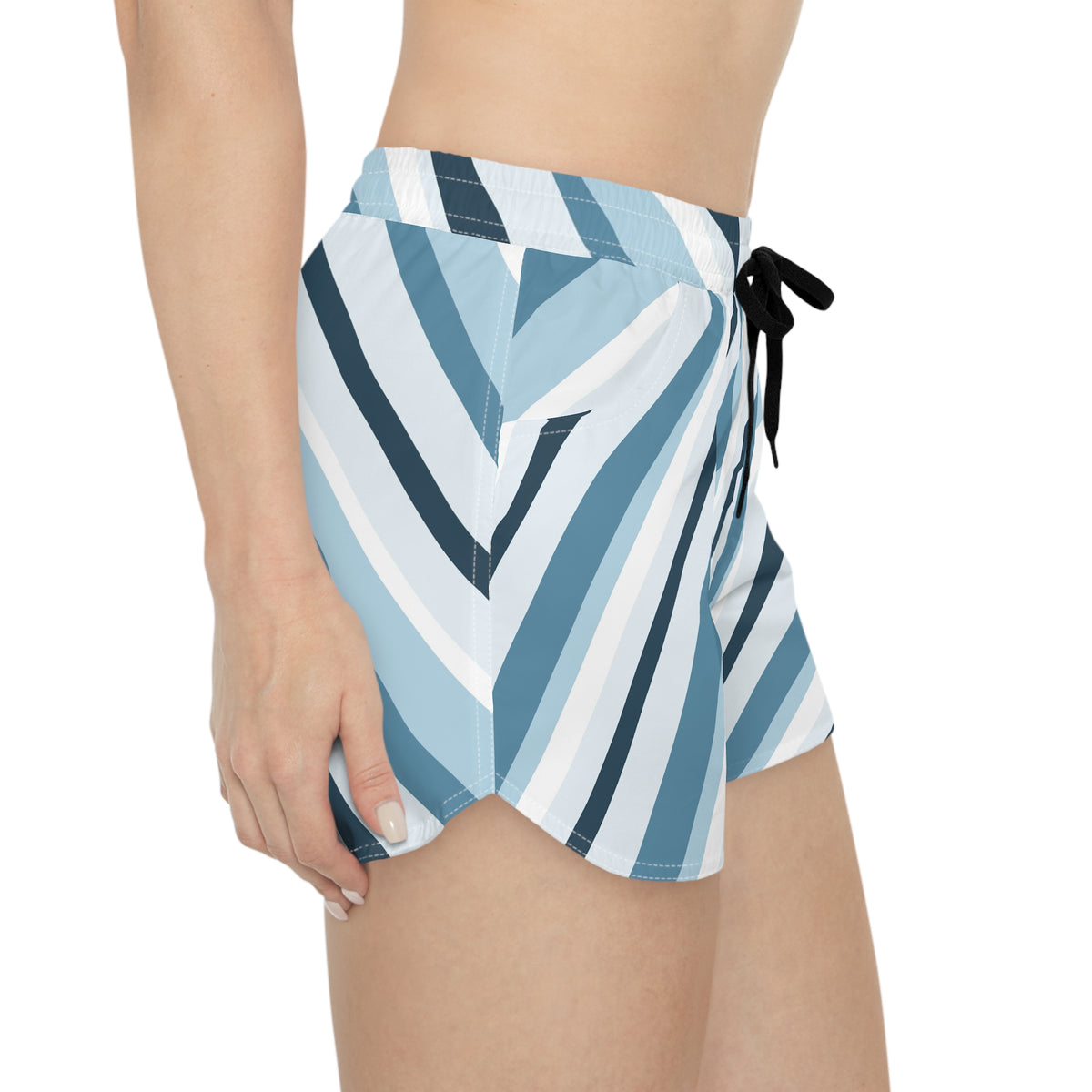 Women's Multipurpose Athletic Shorts with Pockets | Arctic Stripe