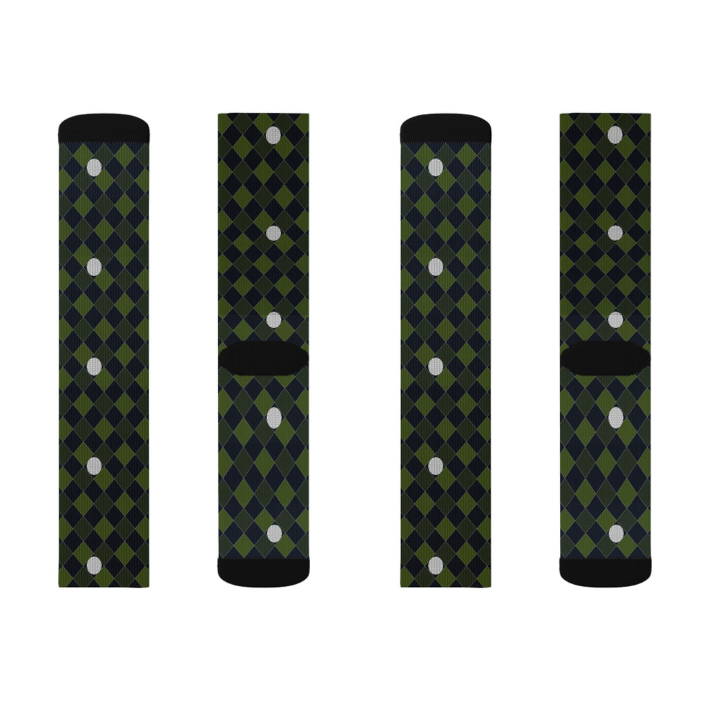 Golf Volt Night Dimple Links Athletic Crew Socks