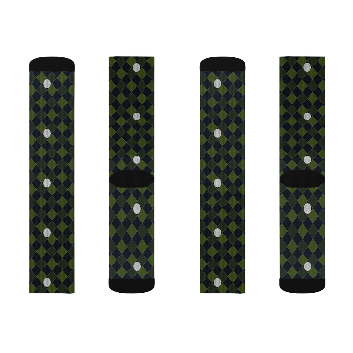 Golf Volt Night Dimple Links Athletic Crew Socks
