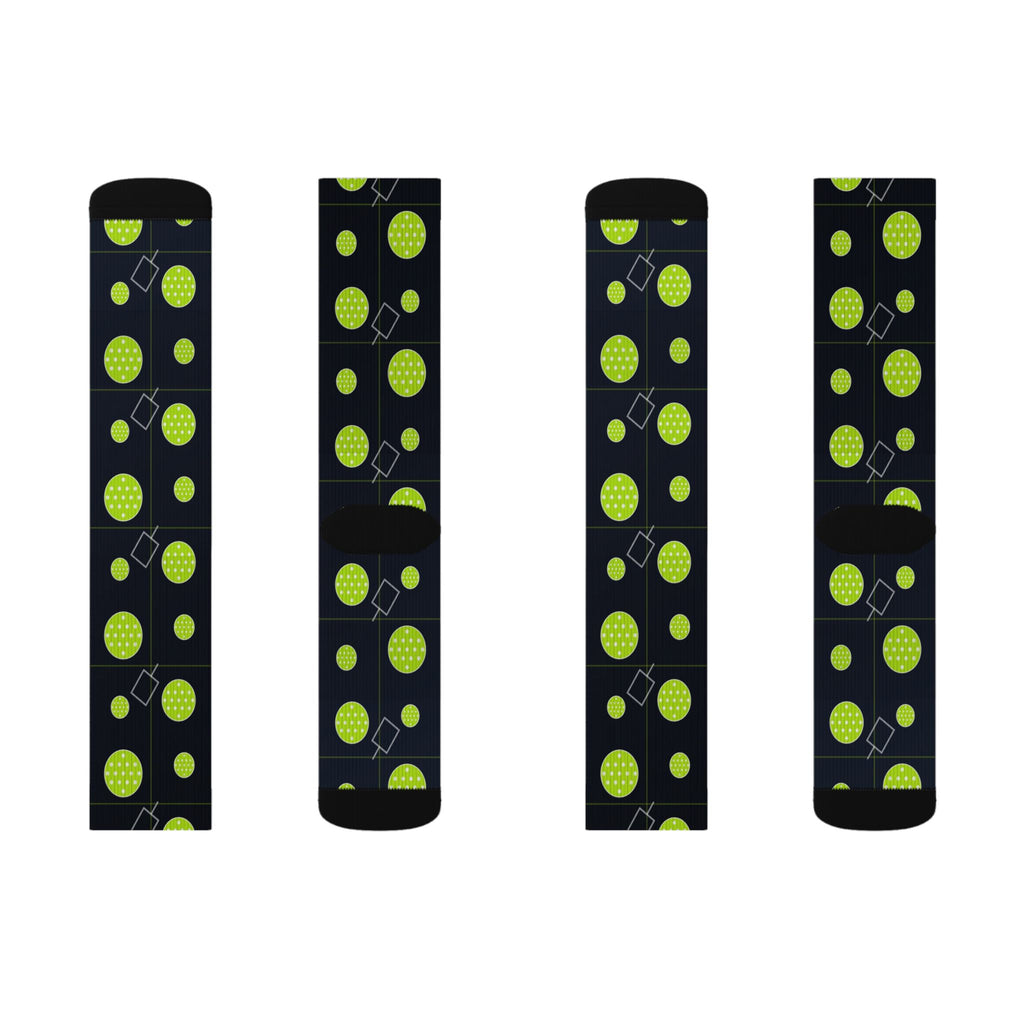 Pickleball Volt Night Dink Dot Athletic Crew Socks