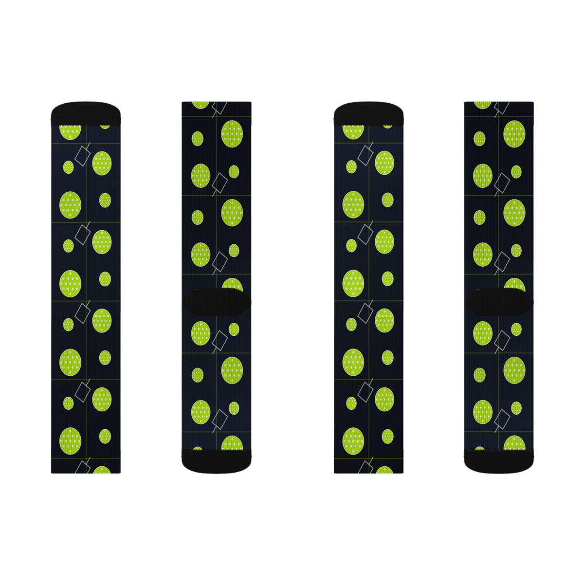 Pickleball Volt Night Dink Dot Athletic Crew Socks