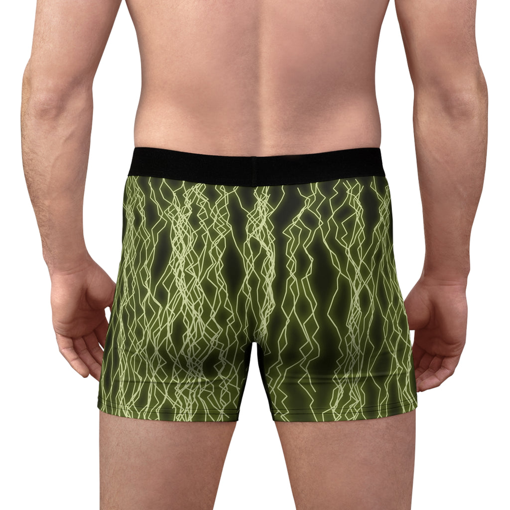 Olive Lightning Men's Boxer Briefs — Performance Underwear