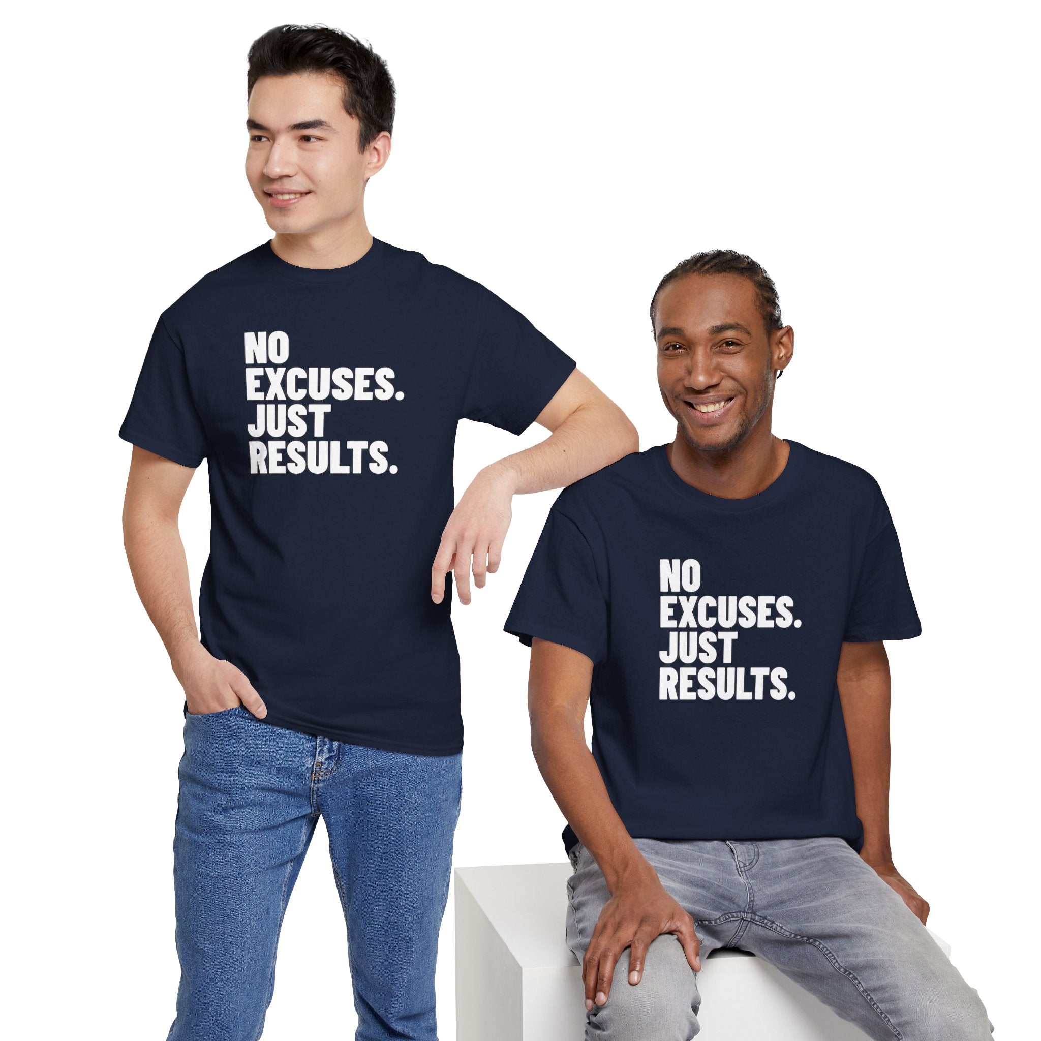 No Excuses Just Results | Motivational Fitness T-Shirt