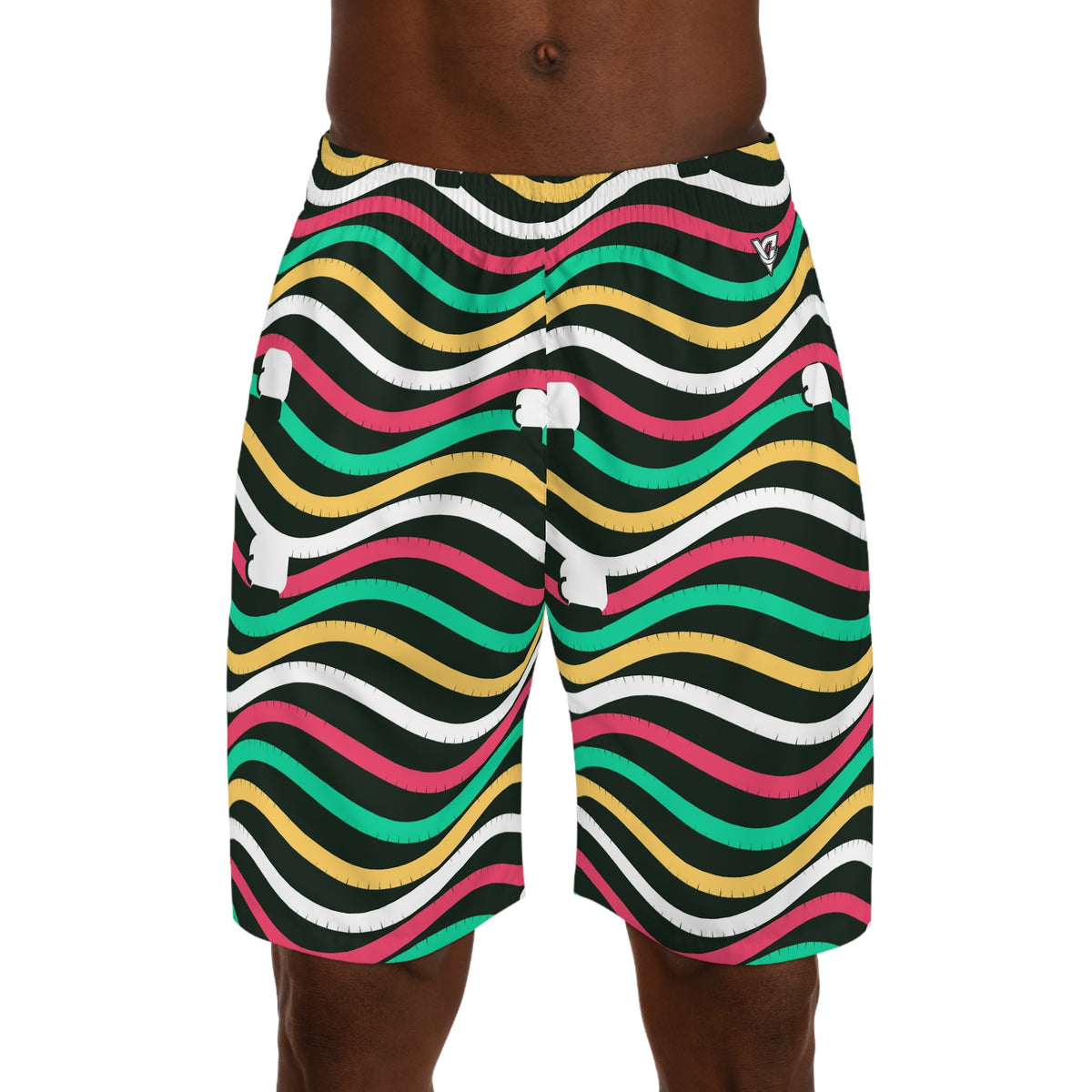 Combat Sports Watermelon Wave Rider Men's Athletic Shorts with Pockets