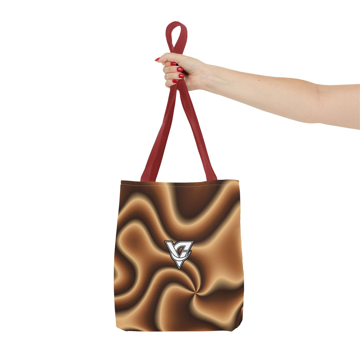Chestnut Tie-Dye Tote Bag — All-Over Print Gym & Everyday Tote