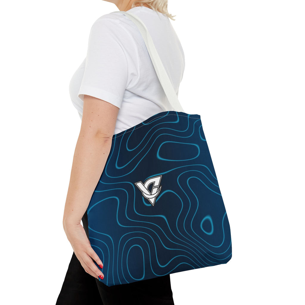 Ocean Topo Tote Bag — All-Over Print Gym & Everyday Tote