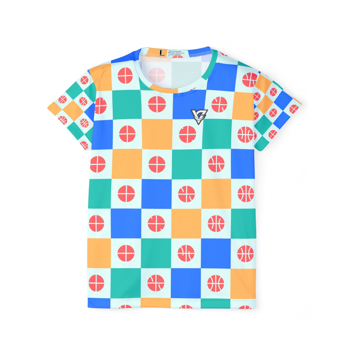 Basketball Sea Glass Checker Drive Women's Sports Jersey