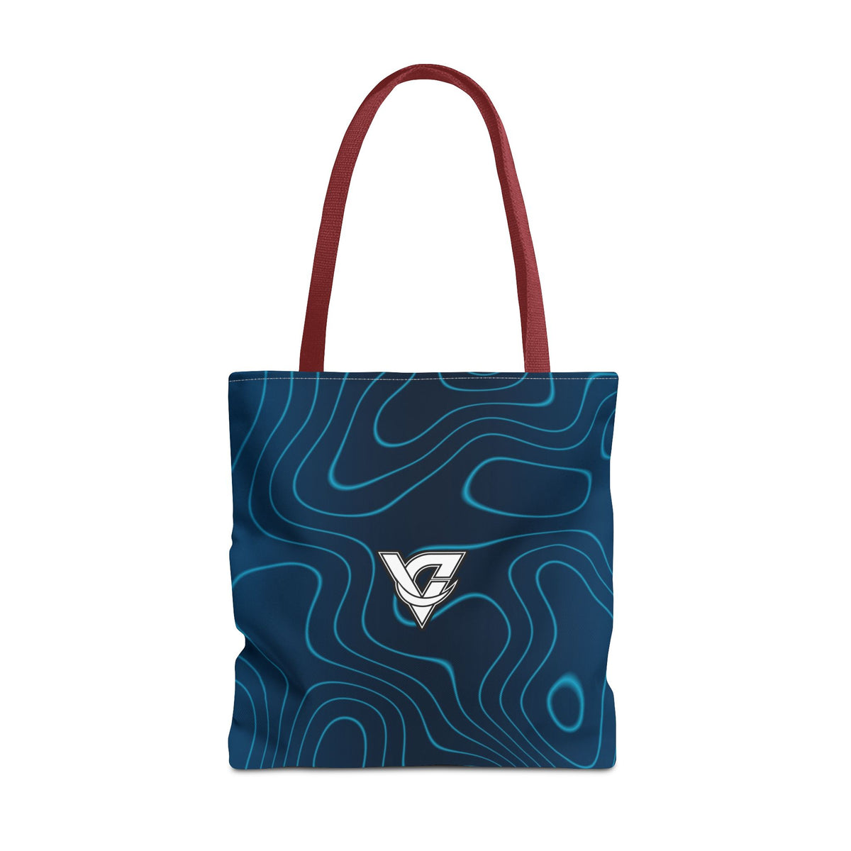 Ocean Topo Tote Bag — All-Over Print Gym & Everyday Tote