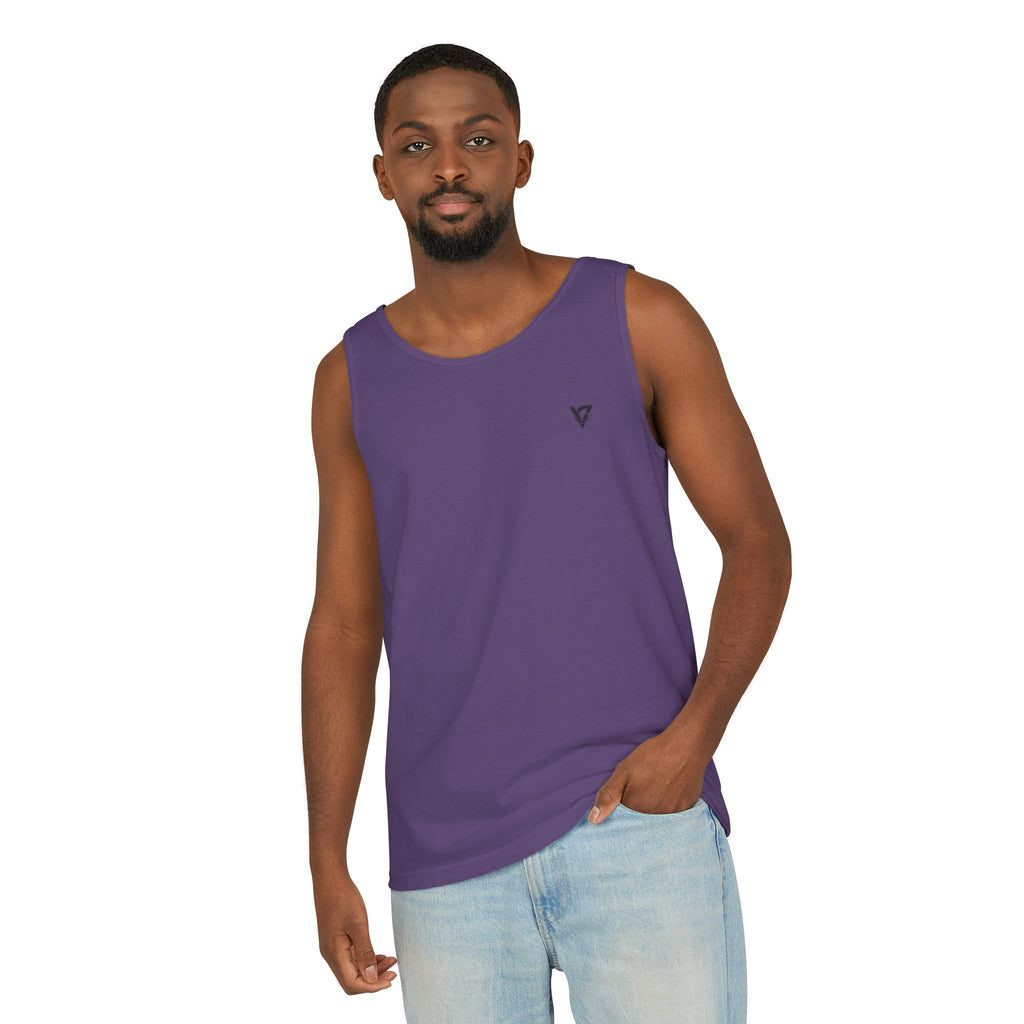 Minimal Geometric Triangle Logo Tank Top | Chest Emblem