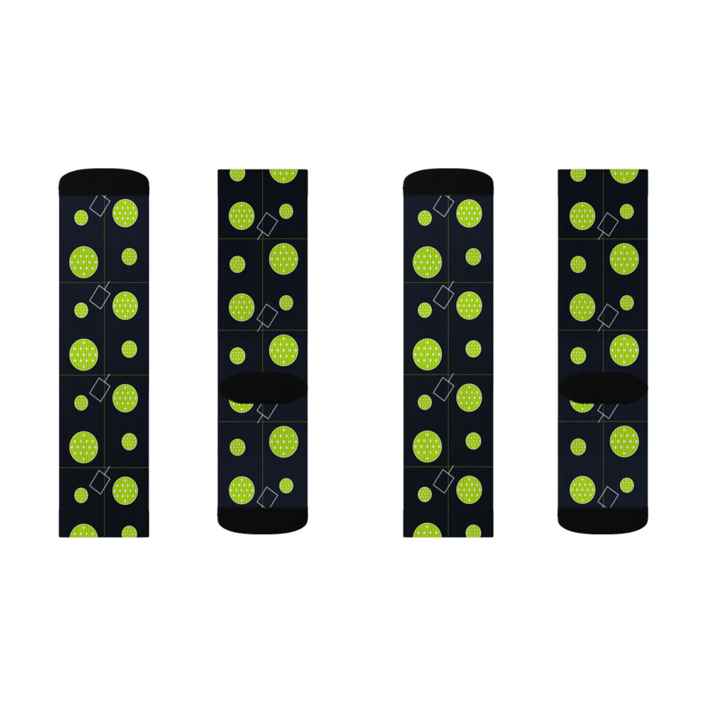 Pickleball Volt Night Dink Dot Athletic Crew Socks