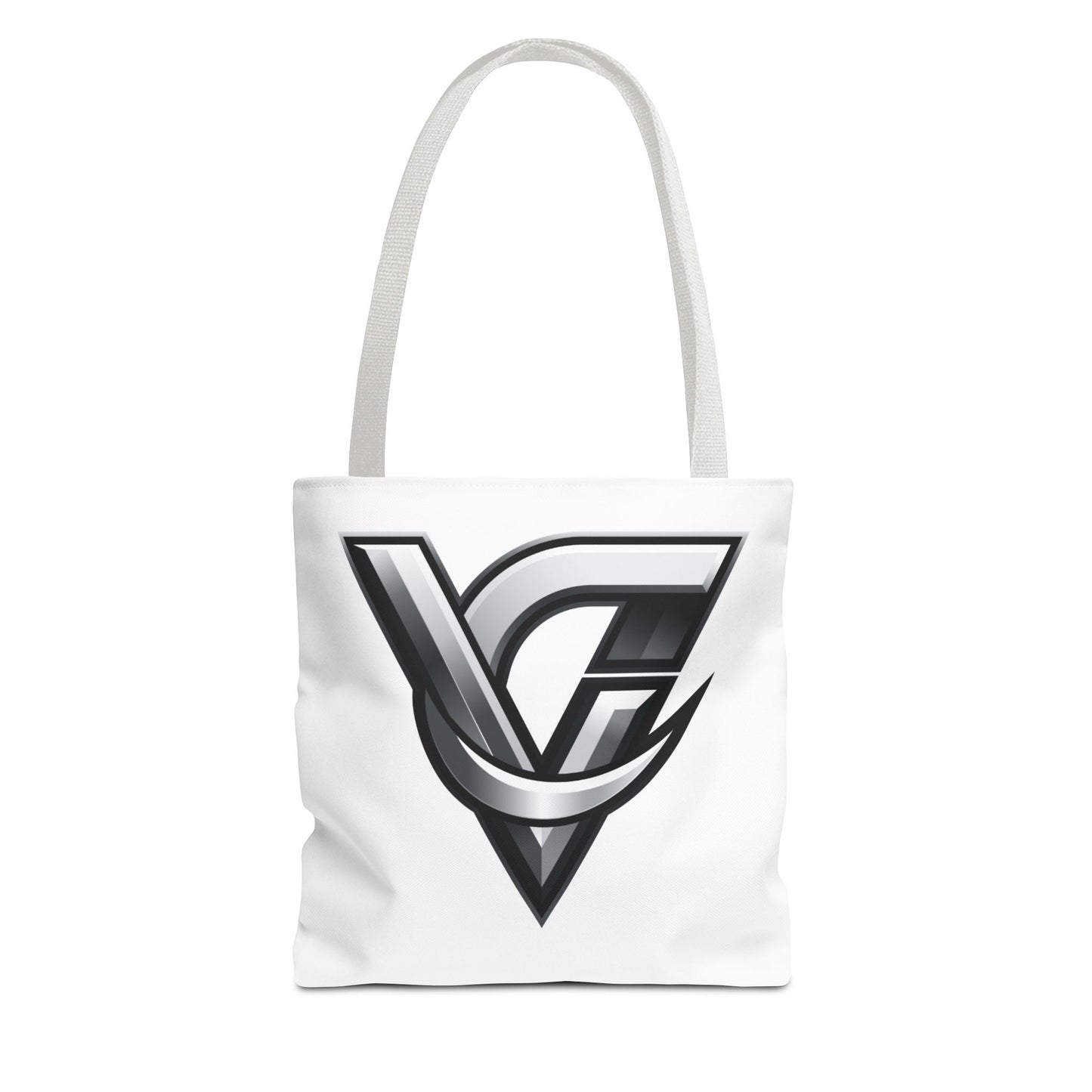 Chrome Monogram Tote Bag – Metallic VG Logo All-Over Print