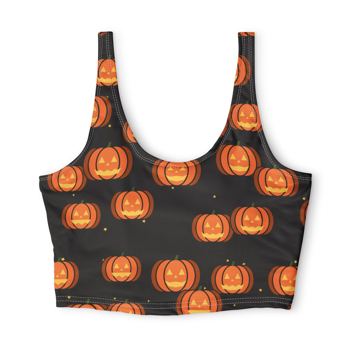 Halloween Candy Corn Jack-O'-Lantern Sports Bra