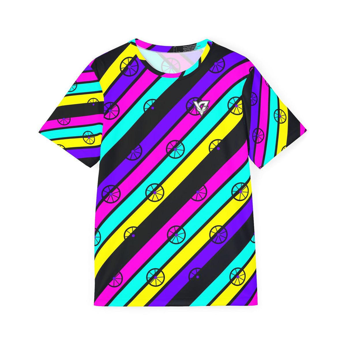 Cycling Midnight Neon Stripe Surge Men's Sports Jersey