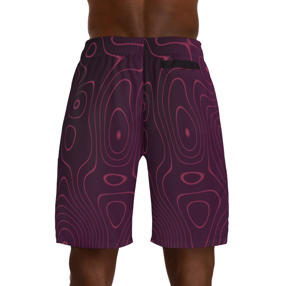 Men's Plum Spice Topo Performance Jogger Athletic Shorts with Pockets