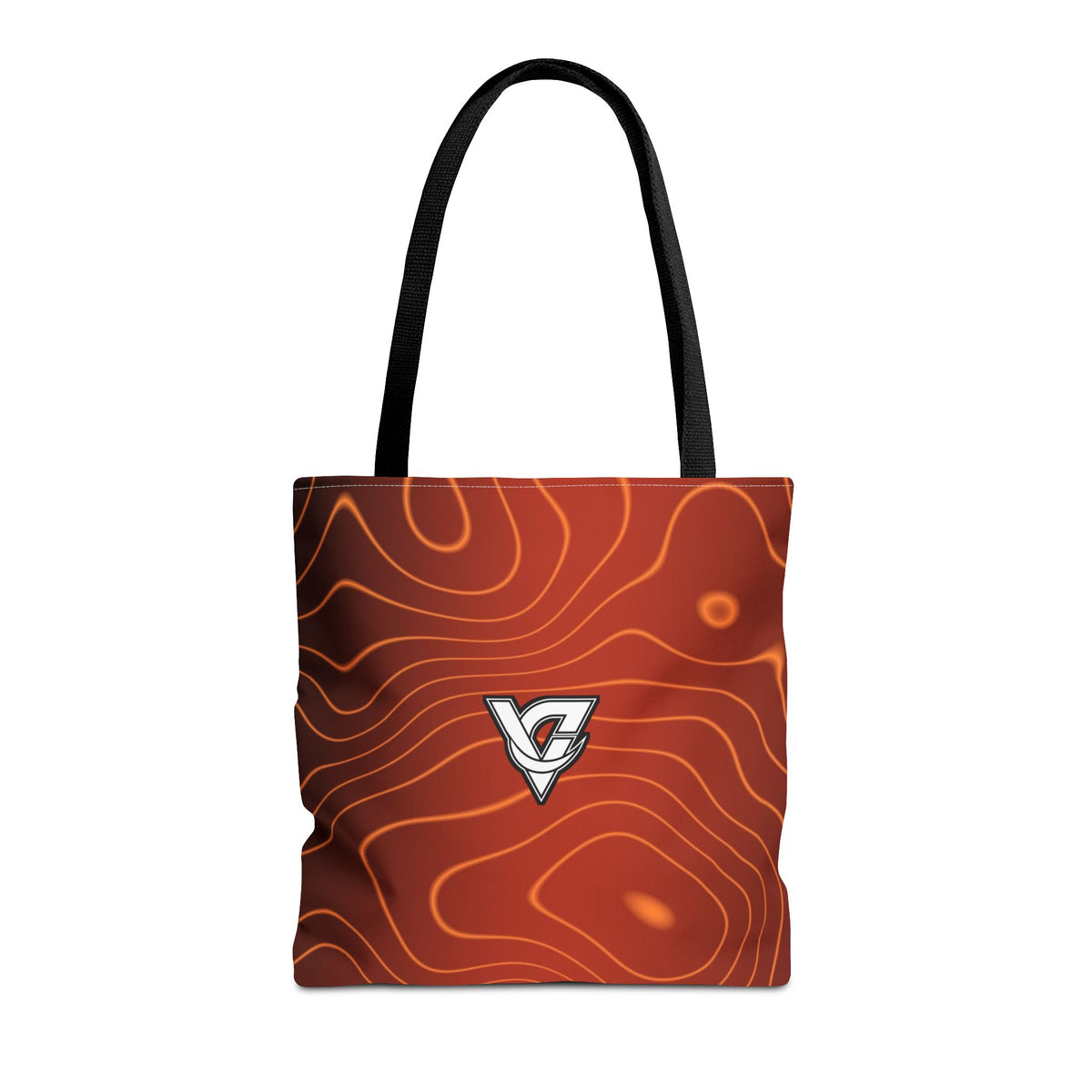 Sunset Orchard Topo Tote Bag — All-Over Print Gym & Everyday Tote