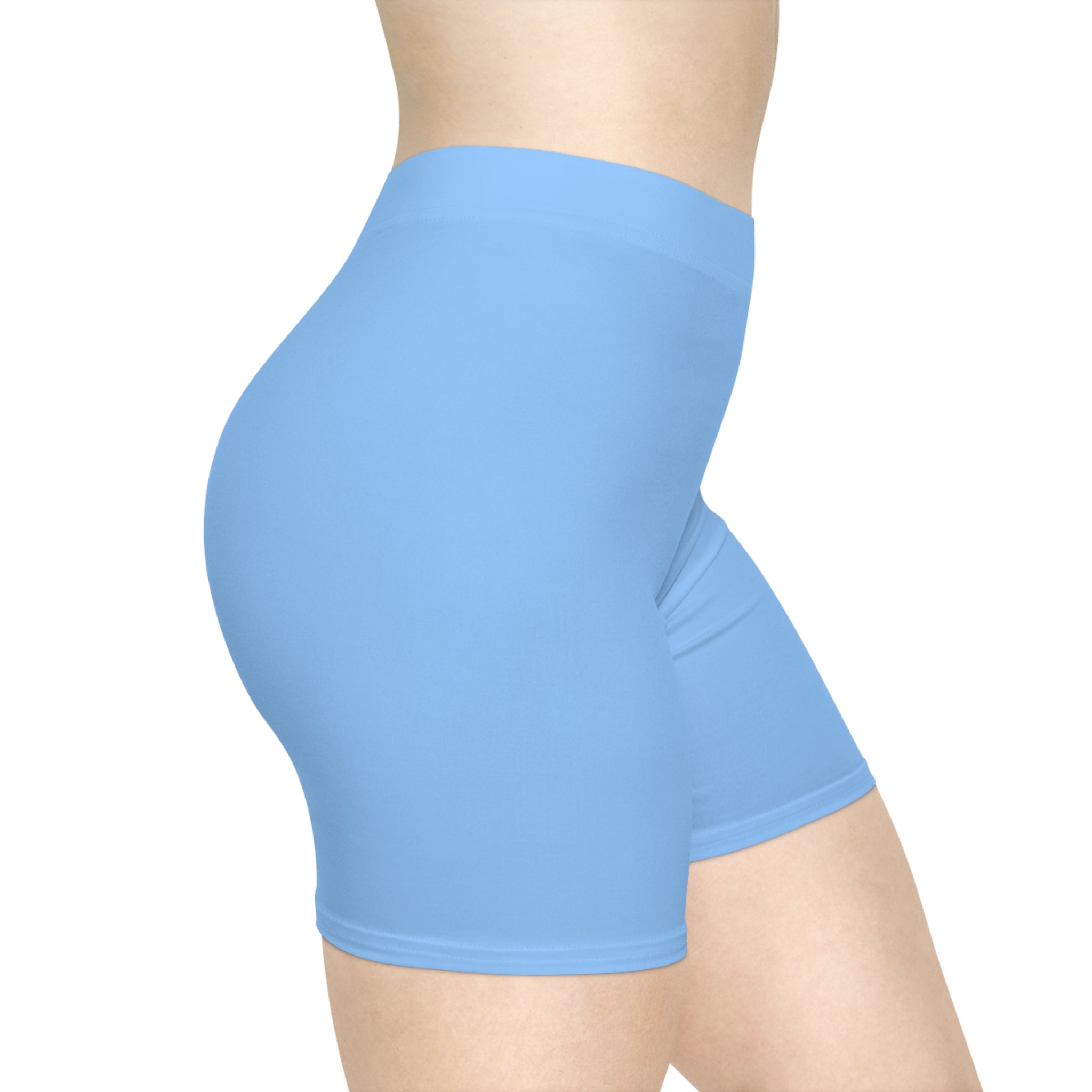 Sky Blue Women's Biker Shorts — Lightweight Activewear