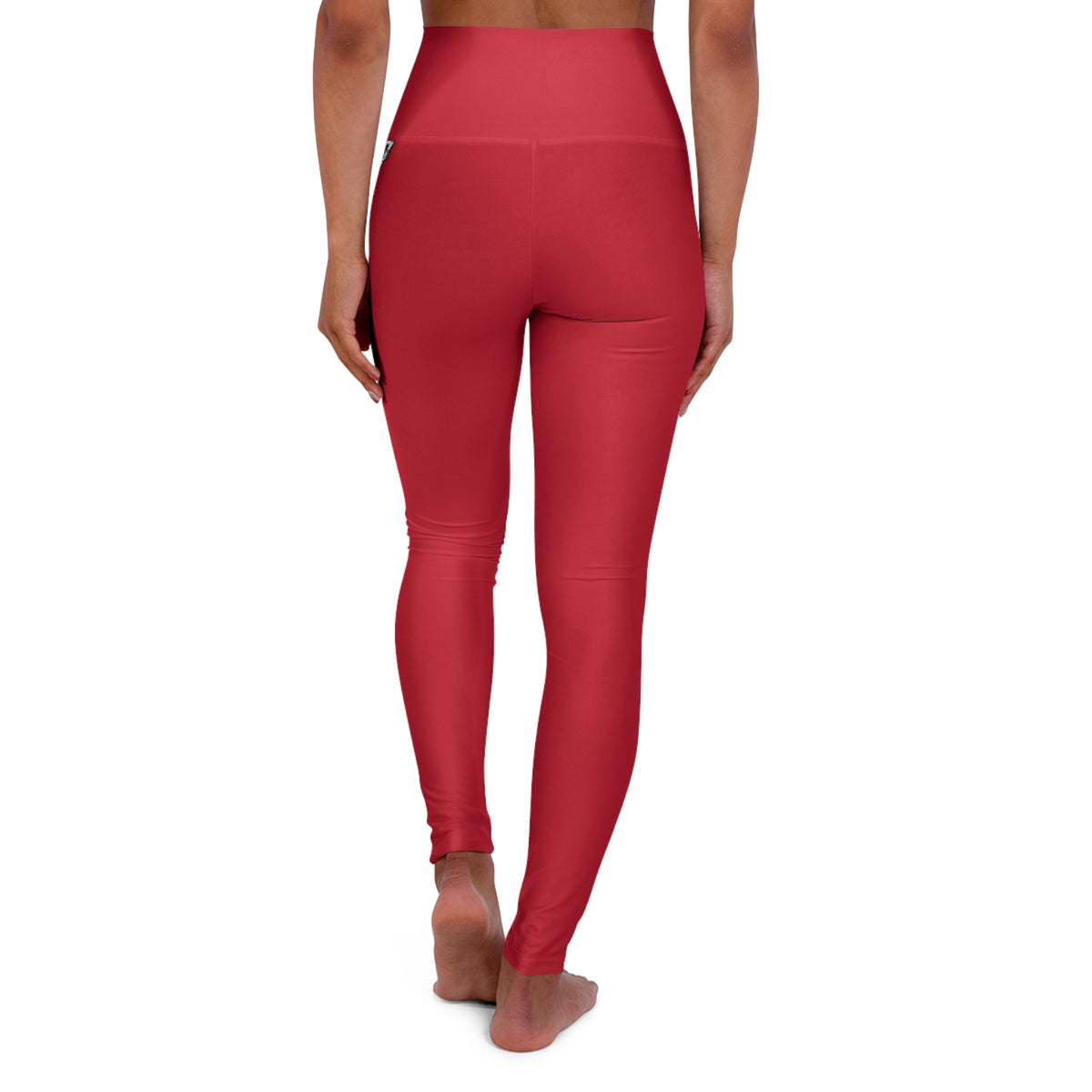 Cherry Red Essential High-Waisted Yoga Leggings