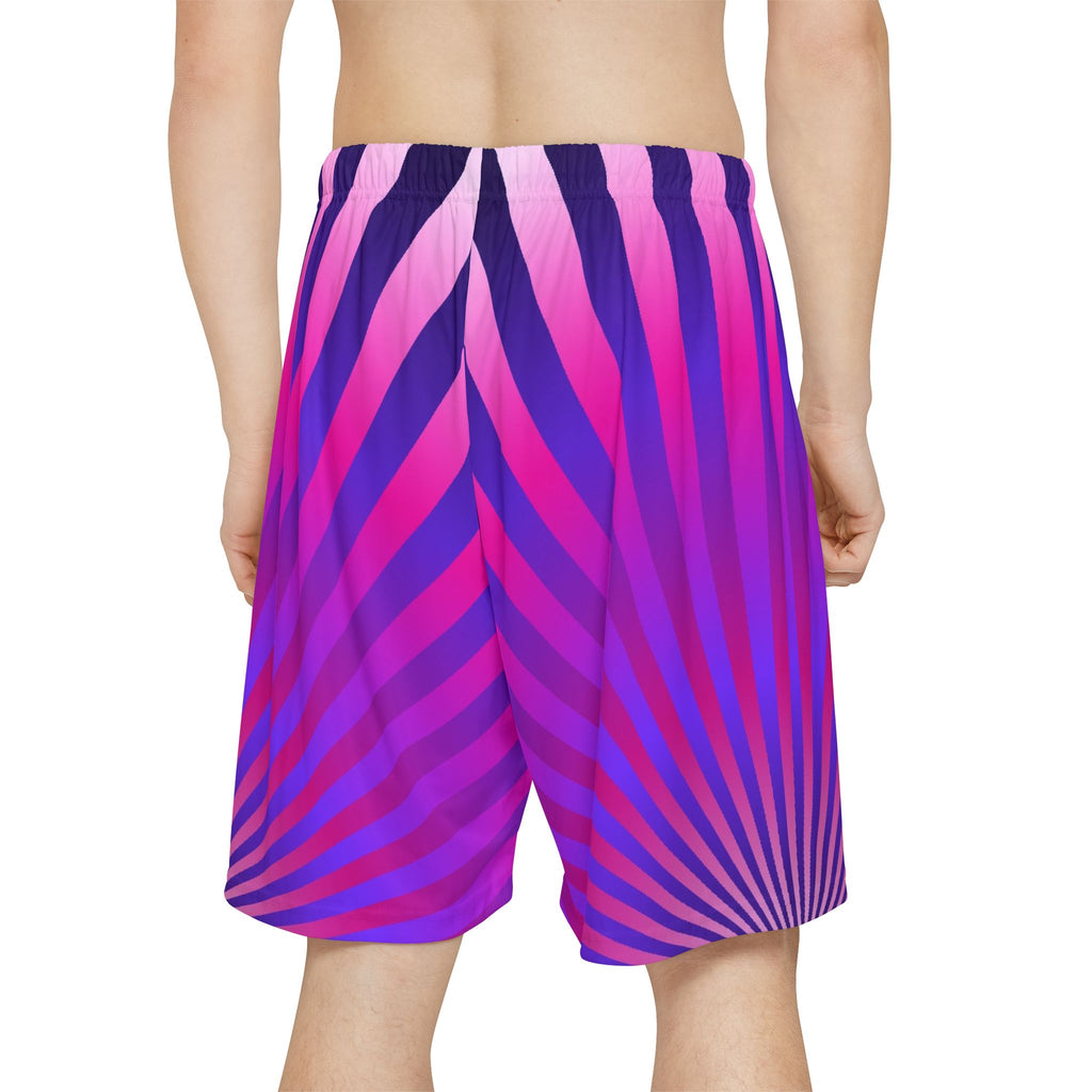 Men's Royal Sunburst Athletic Sports Shorts