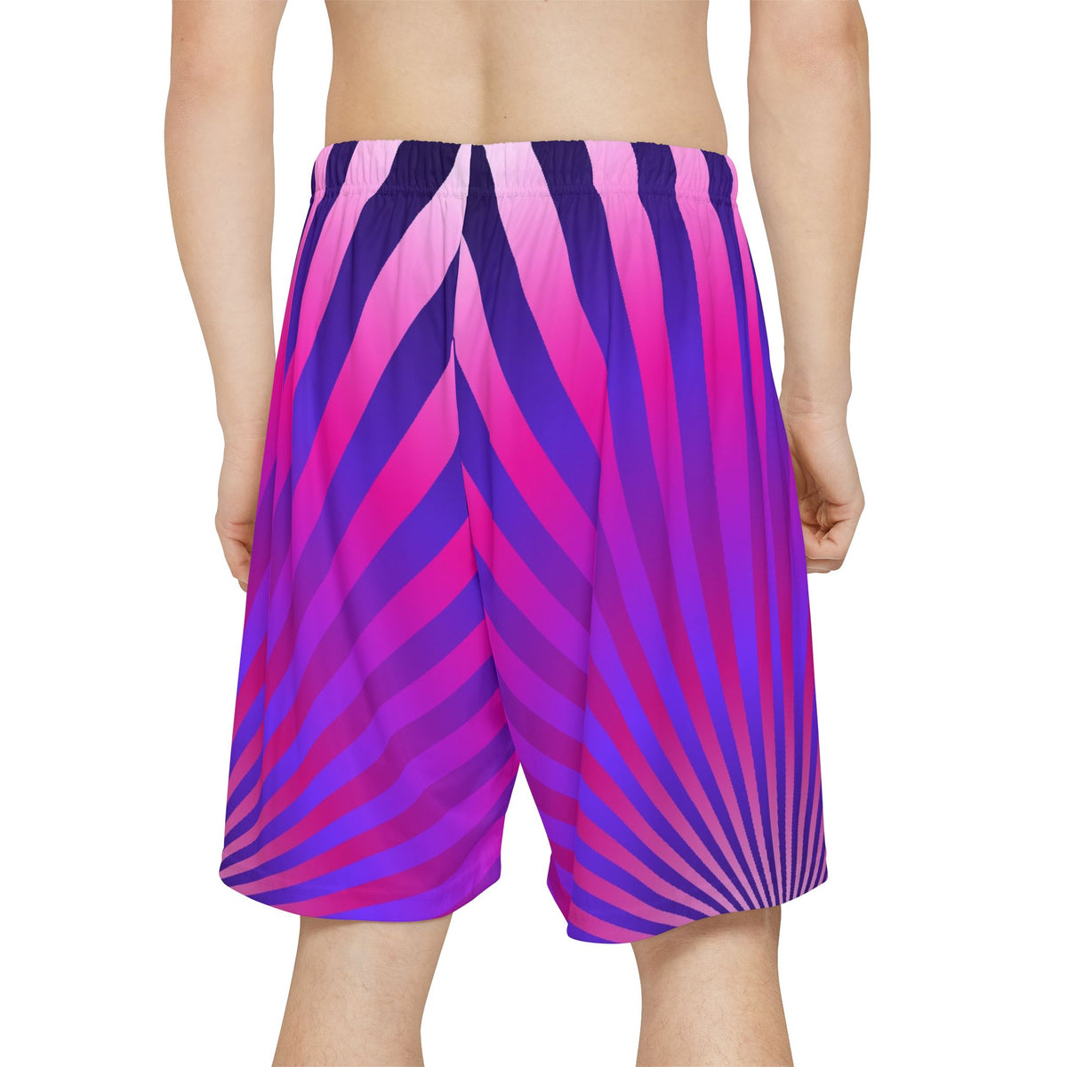 Men's Royal Sunburst Athletic Sports Shorts