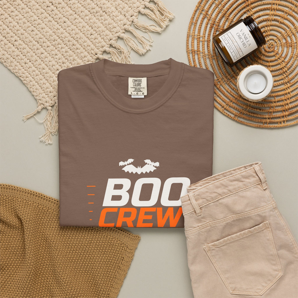 Boo Crew | Women's Halloween Garment-Dyed Graphic Tee