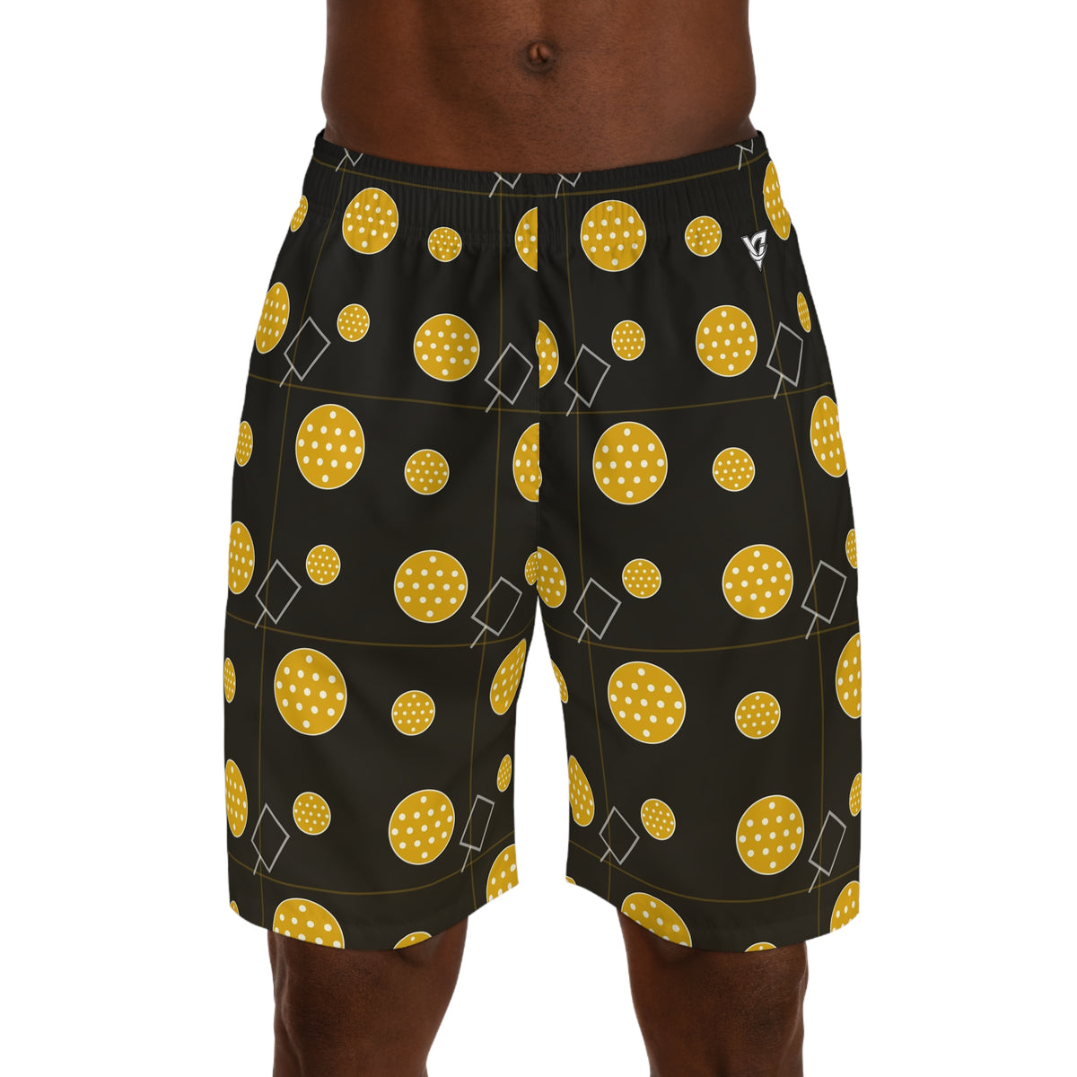 Pickleball Gold Rush Dink Dot Men's Athletic Shorts with Pockets