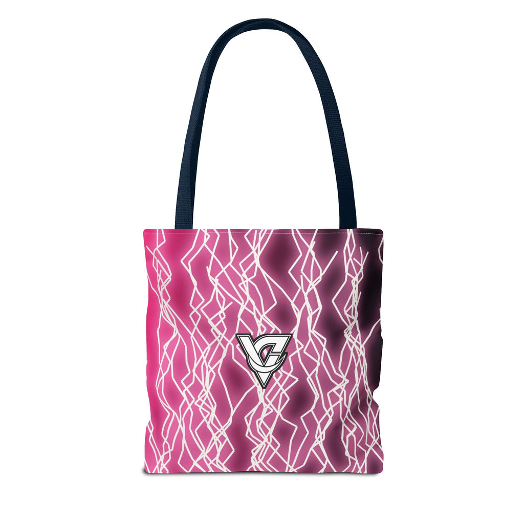 Hot Pink Lightning Tote Bag — All-Over Print Gym & Everyday Tote