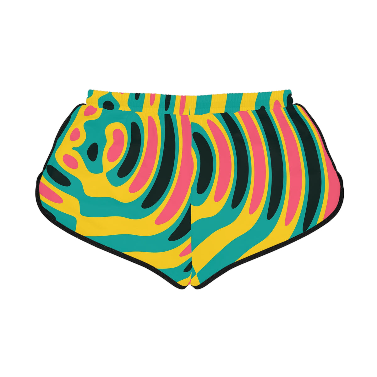 Women's Tropic Ripple Relaxed Shorts — All-Over Print Running & Workout Shorts