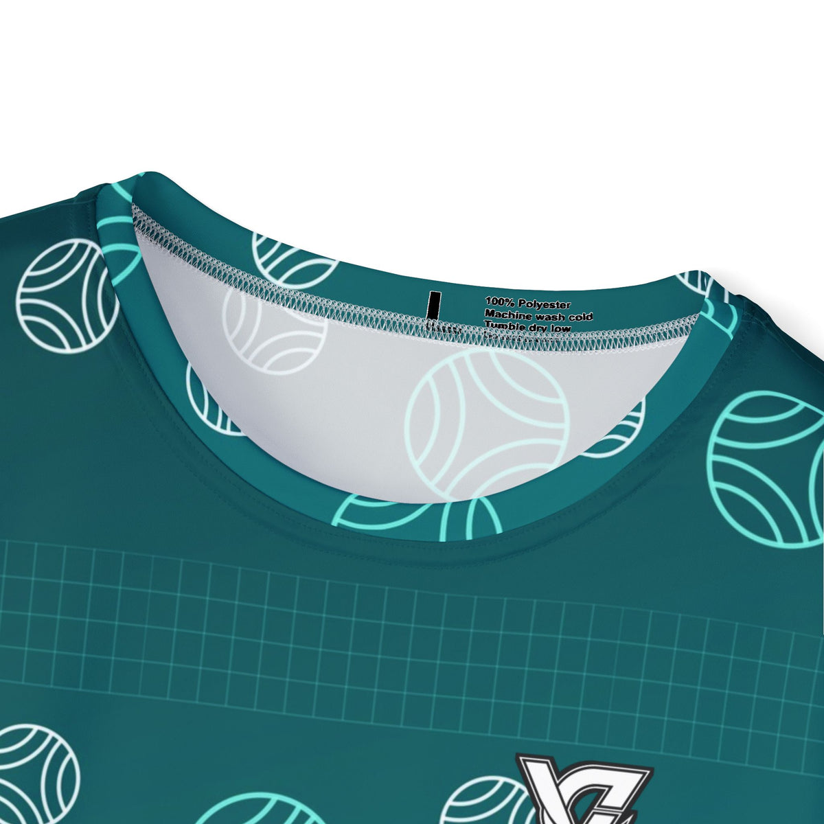 Volleyball Teal Wave Spike Panel Men's Sports Jersey