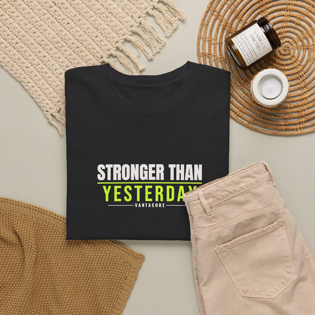 Stronger Than Yesterday | Men's Graphic Gym T-Shirt
