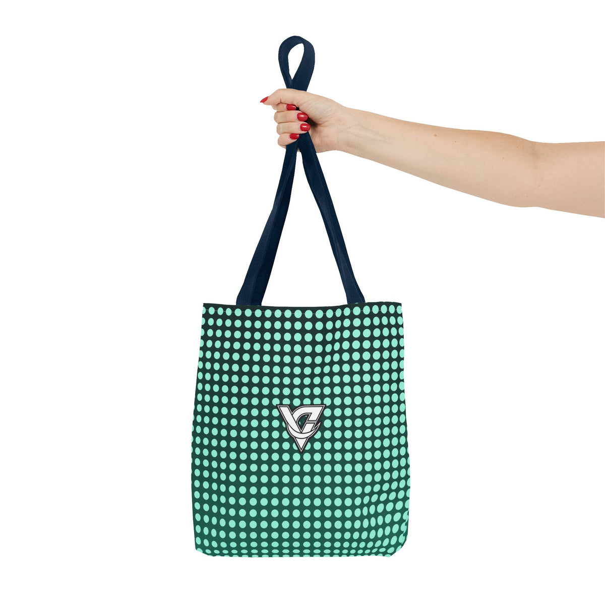 Mint Halftone Tote Bag — All-Over Print Gym & Everyday Tote
