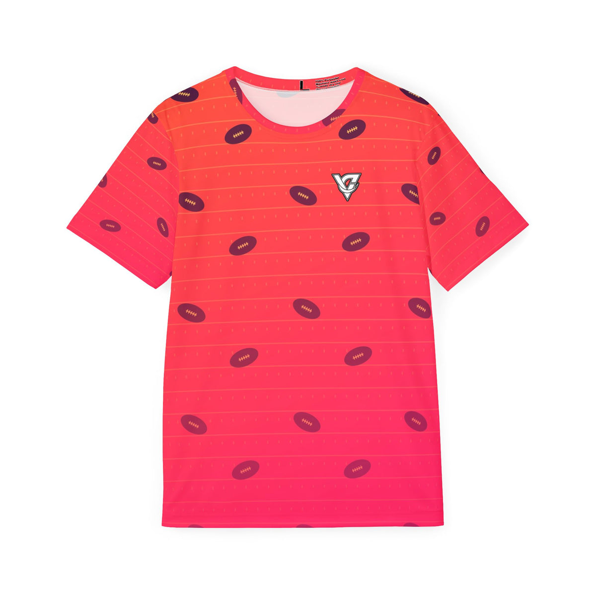 Football Sunset Fade Gridiron Men's Sports Jersey