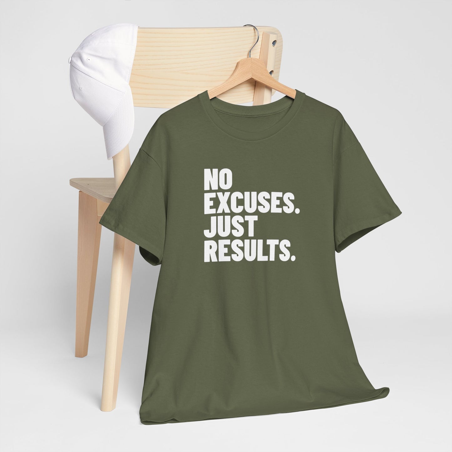 No Excuses Just Results | Motivational Fitness T-Shirt