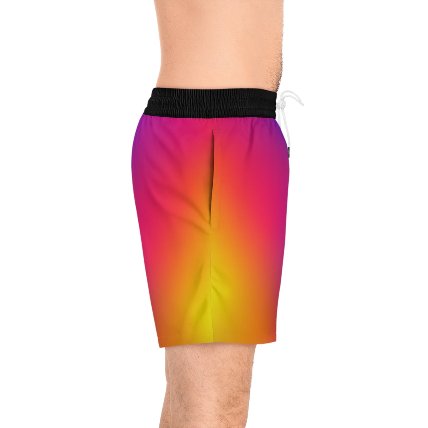 Vibrant Gradient Geometric Jogger Shorts - No Pockets