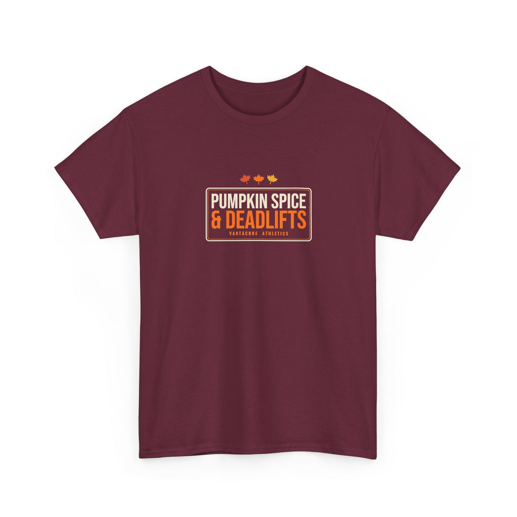Pumpkin Spice & Deadlifts | Men's Graphic Gym T-Shirt