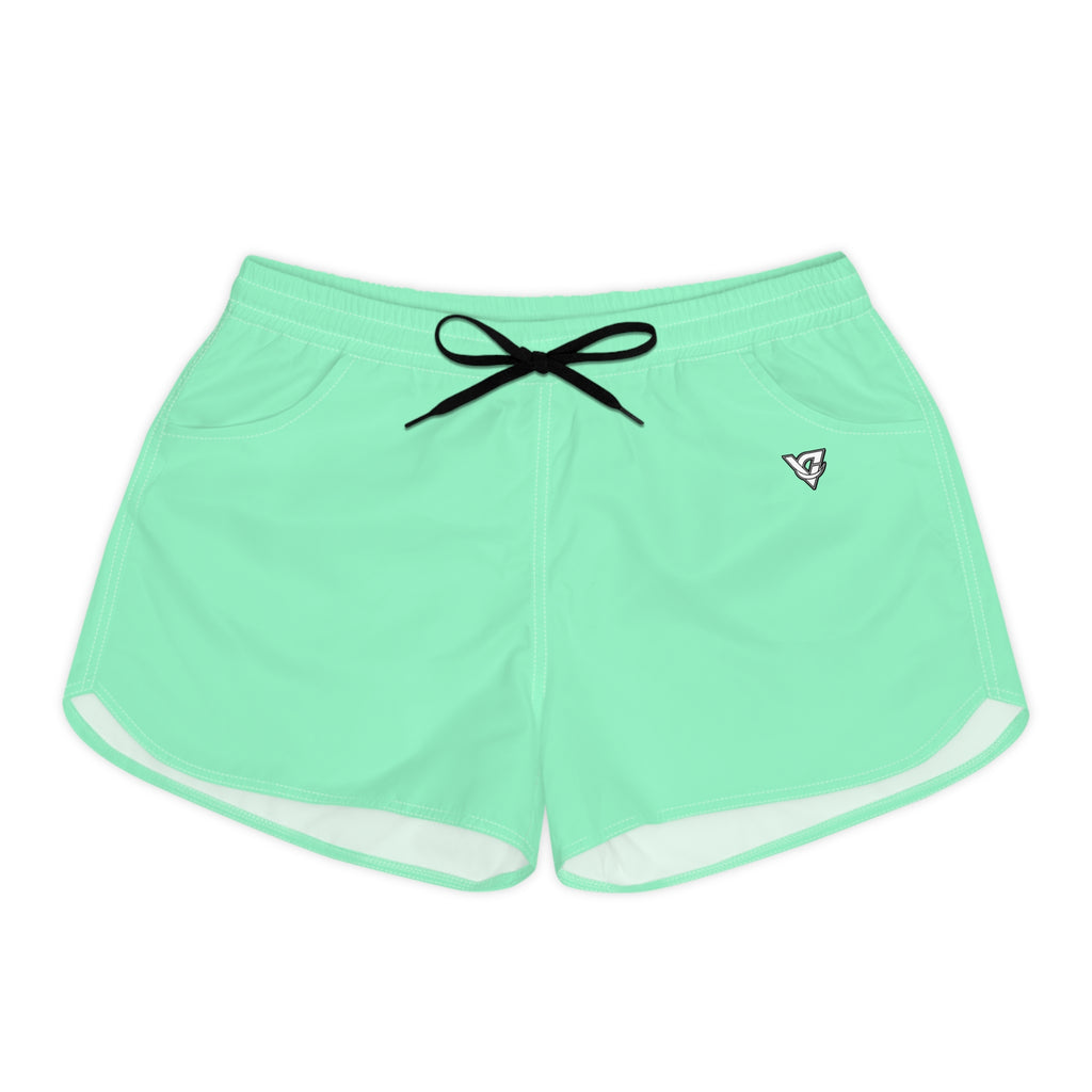 Vantacore Solid Mint Women's Athletic Shorts with Pockets