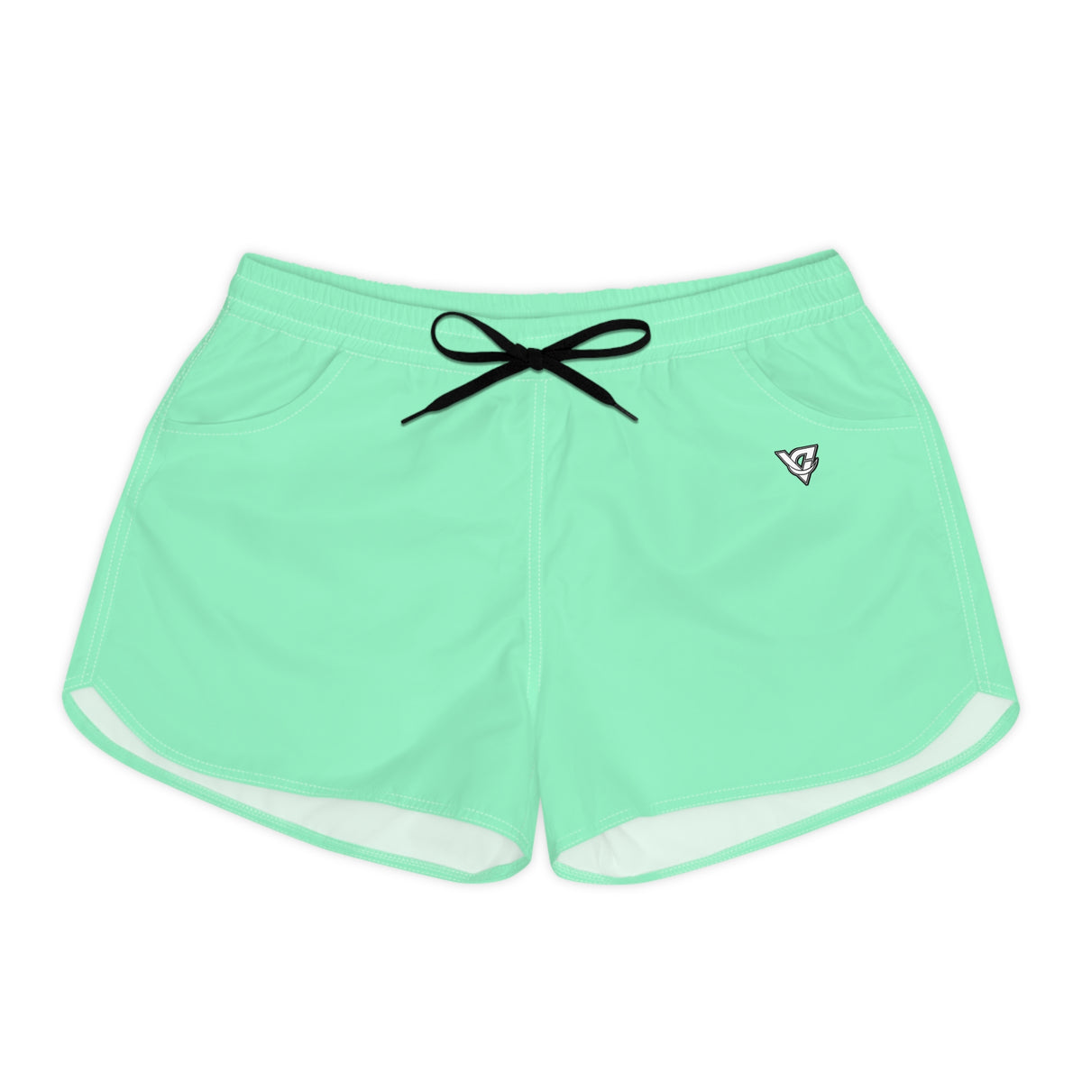 Vantacore Solid Mint Women's Athletic Shorts with Pockets