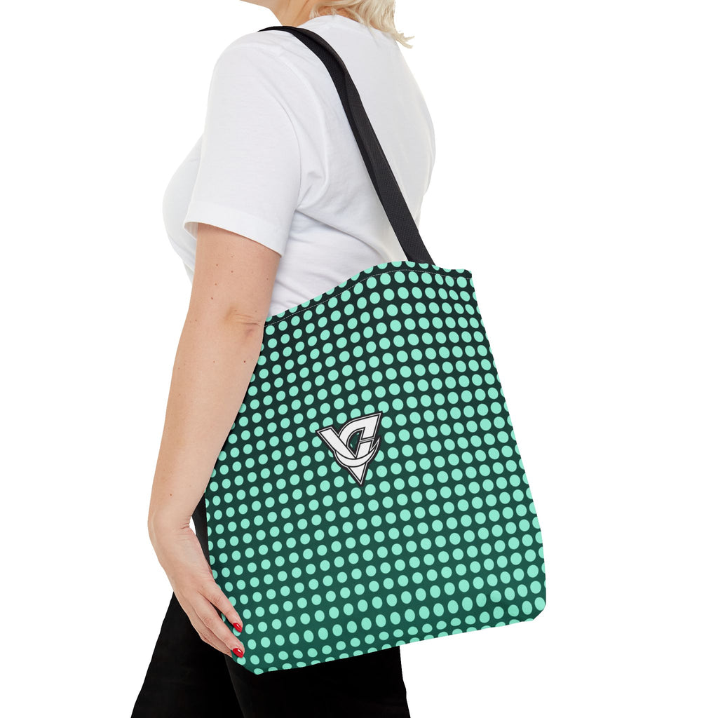 Mint Halftone Tote Bag — All-Over Print Gym & Everyday Tote