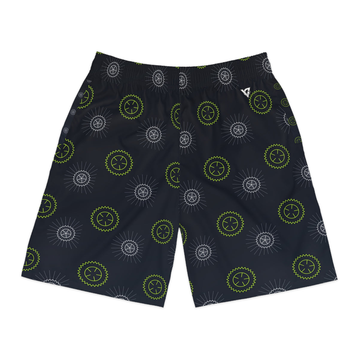 Cycling Volt Night Chainring Men's Athletic Shorts with Pockets