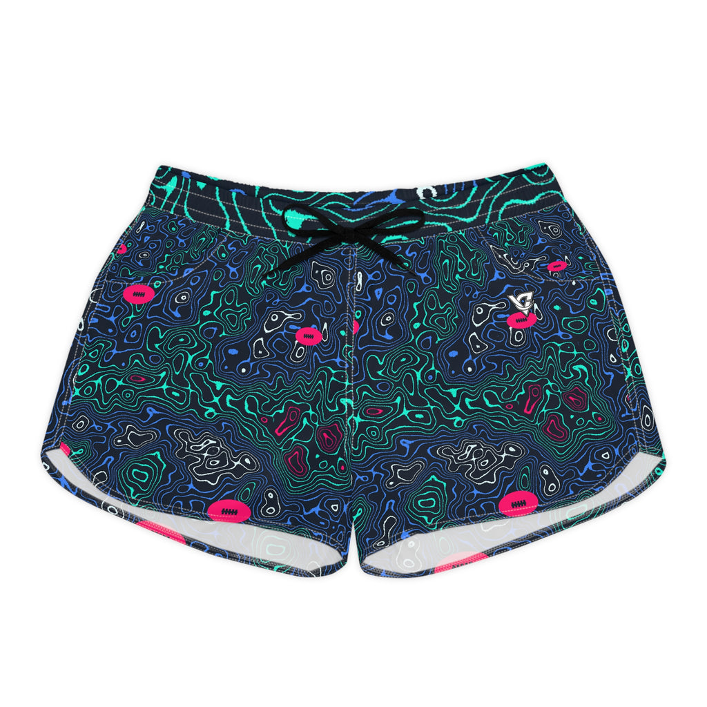 Football Arctic Neon Topo Trail Women's Athletic Shorts with Pockets