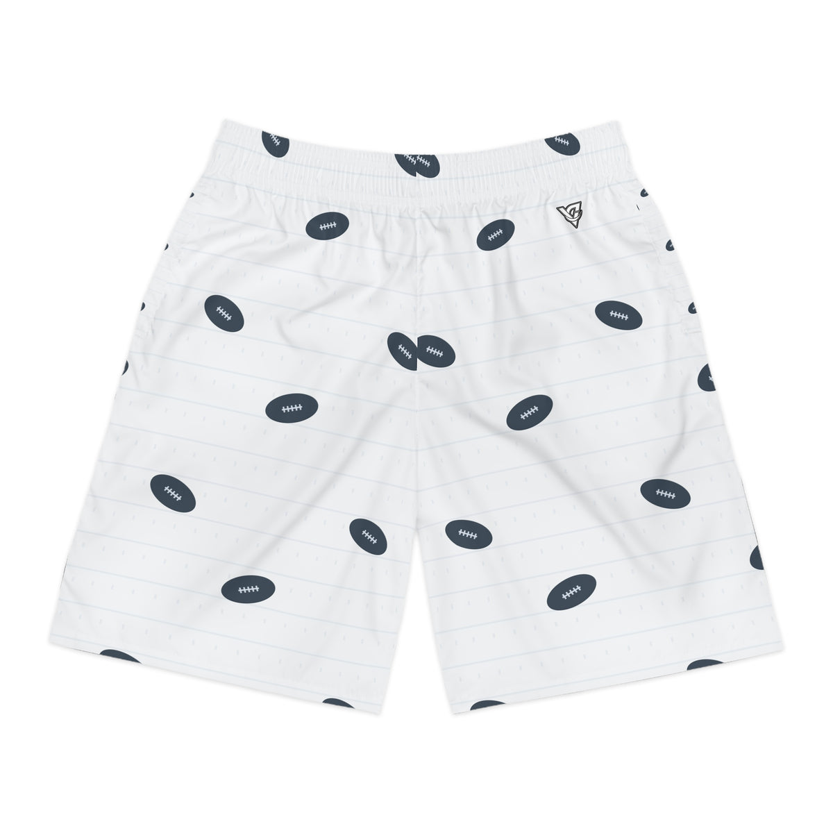 Football Arctic White Gridiron Men's Athletic Shorts with Pockets