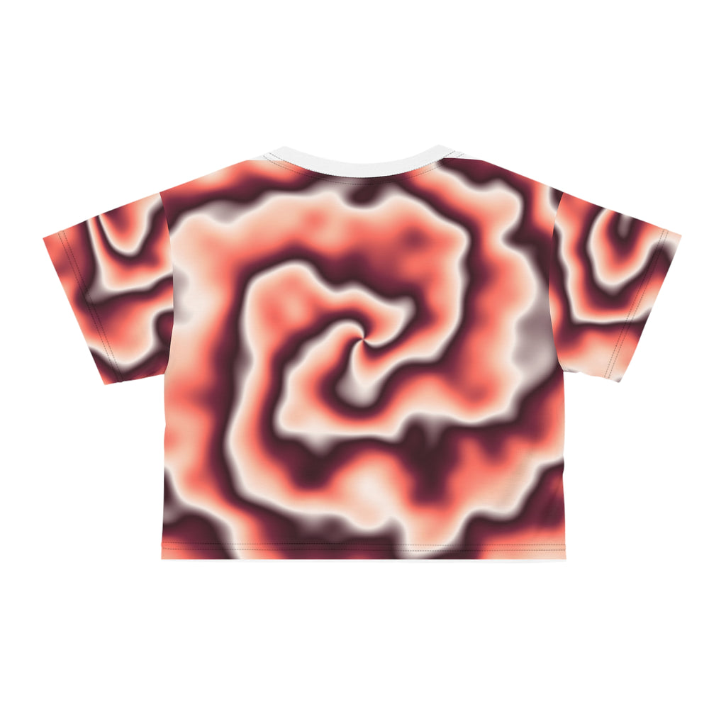 Coral Tie-Dye Women's Athletic Tee