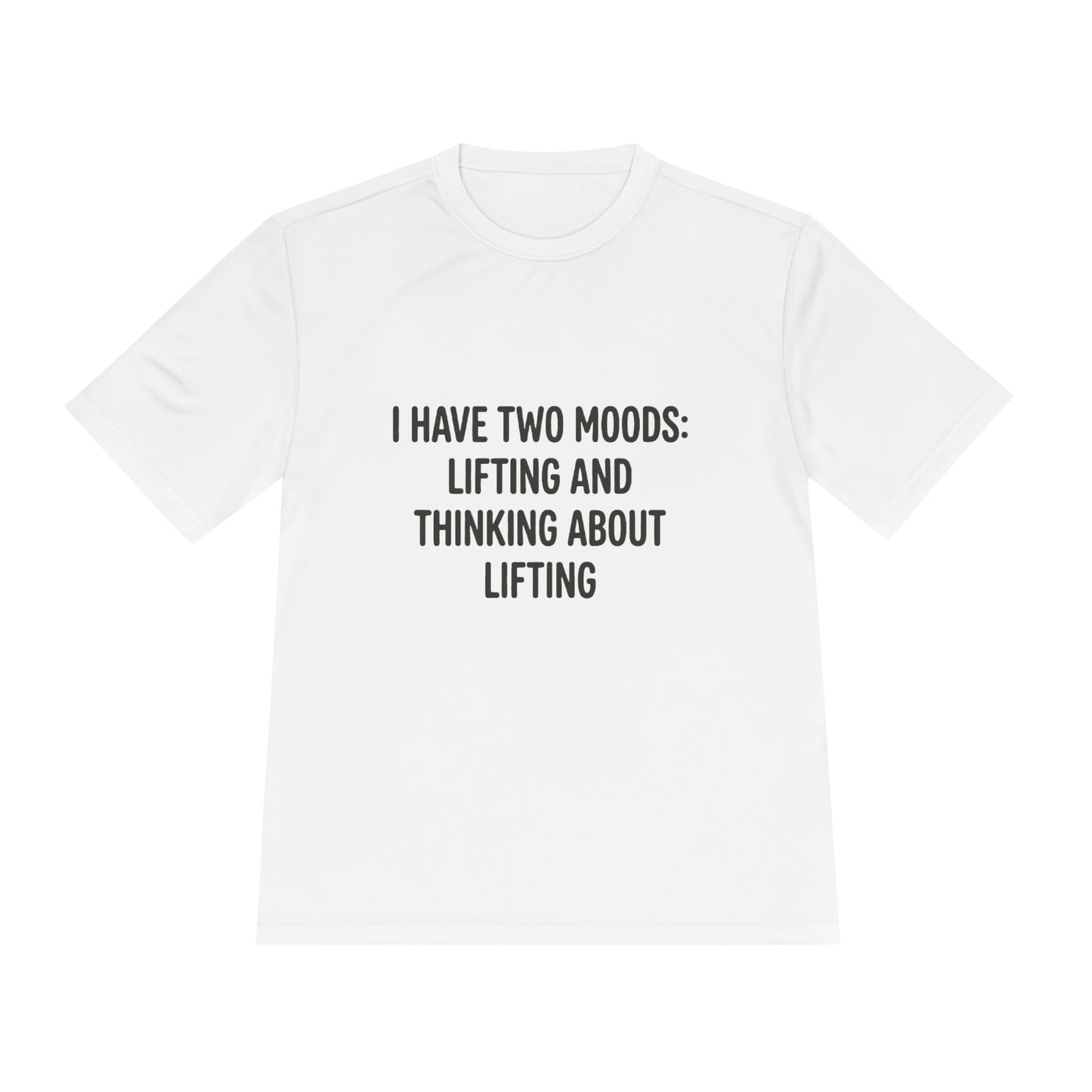 Lifting & Thinking About Lifting Tee — Workout Humor Moisture‑Wicking Shirt