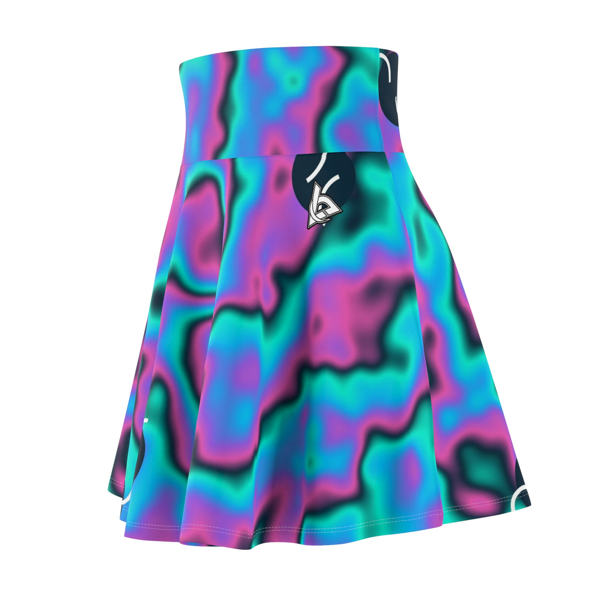 Tennis Neon Lagoon Tie-Dye Spin Women's Athletic Skater Skirt