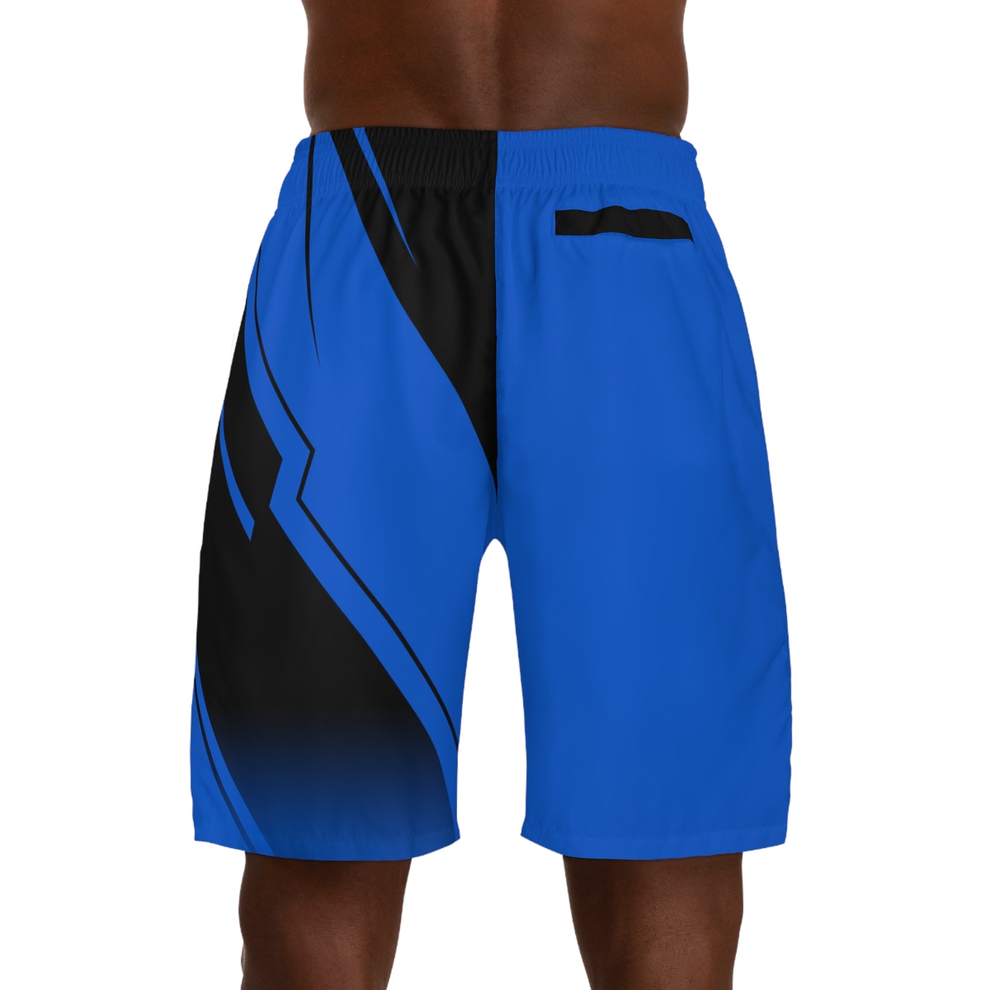 Men's Blue Abstract Athletic Jogger Shorts