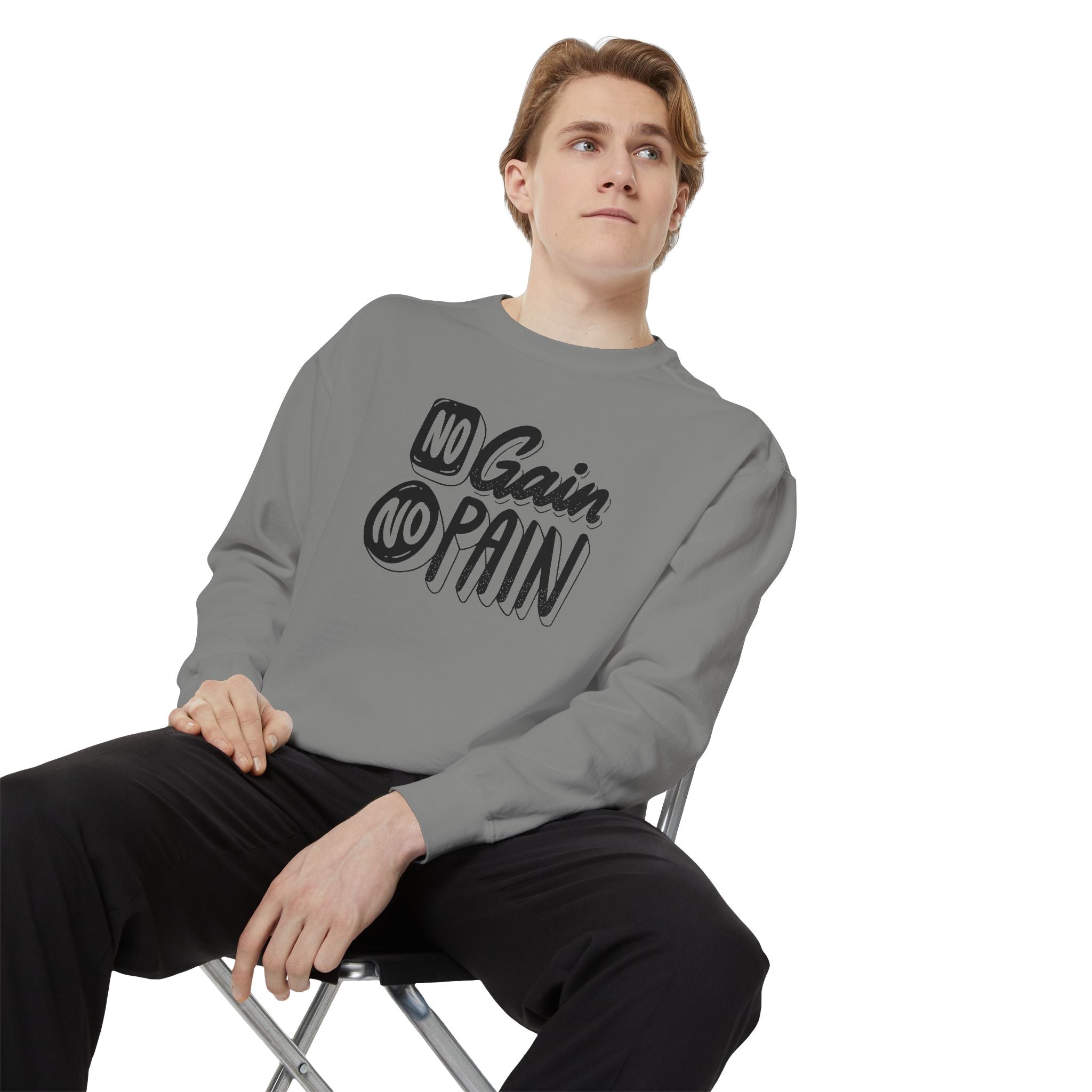 No Gain No Pain Sweatshirt | Motivational Fitness Crewneck