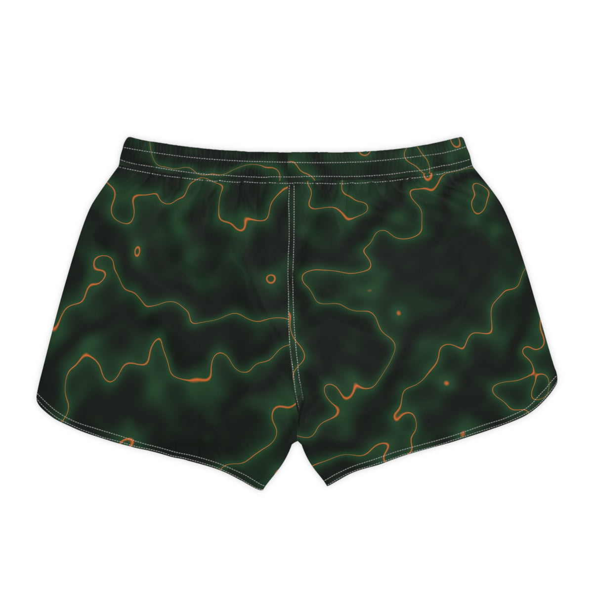 Women's Multipurpose Athletic Shorts with Pockets | Evergreen Ember Marble